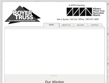 Tablet Screenshot of boyertruss.com